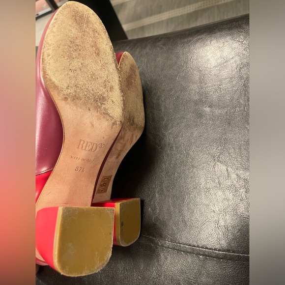 Red Valentino Two-tone Leather Boots 37.5 - Picture 6 of 8